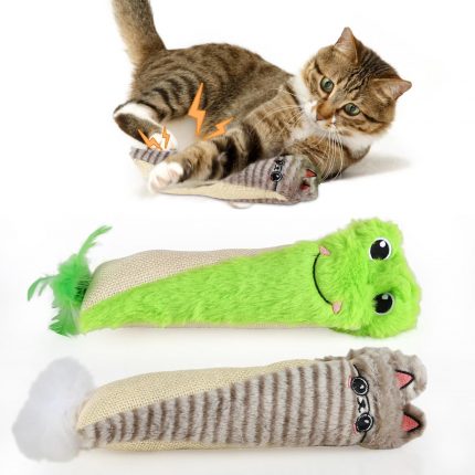 Crinkle Cat Kicker Chew Toy – Set of 2